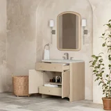Gracyn 36" Single Vanity, Coastal Driftwood, w/ 3 CM Siberian Silestone Widespread Top