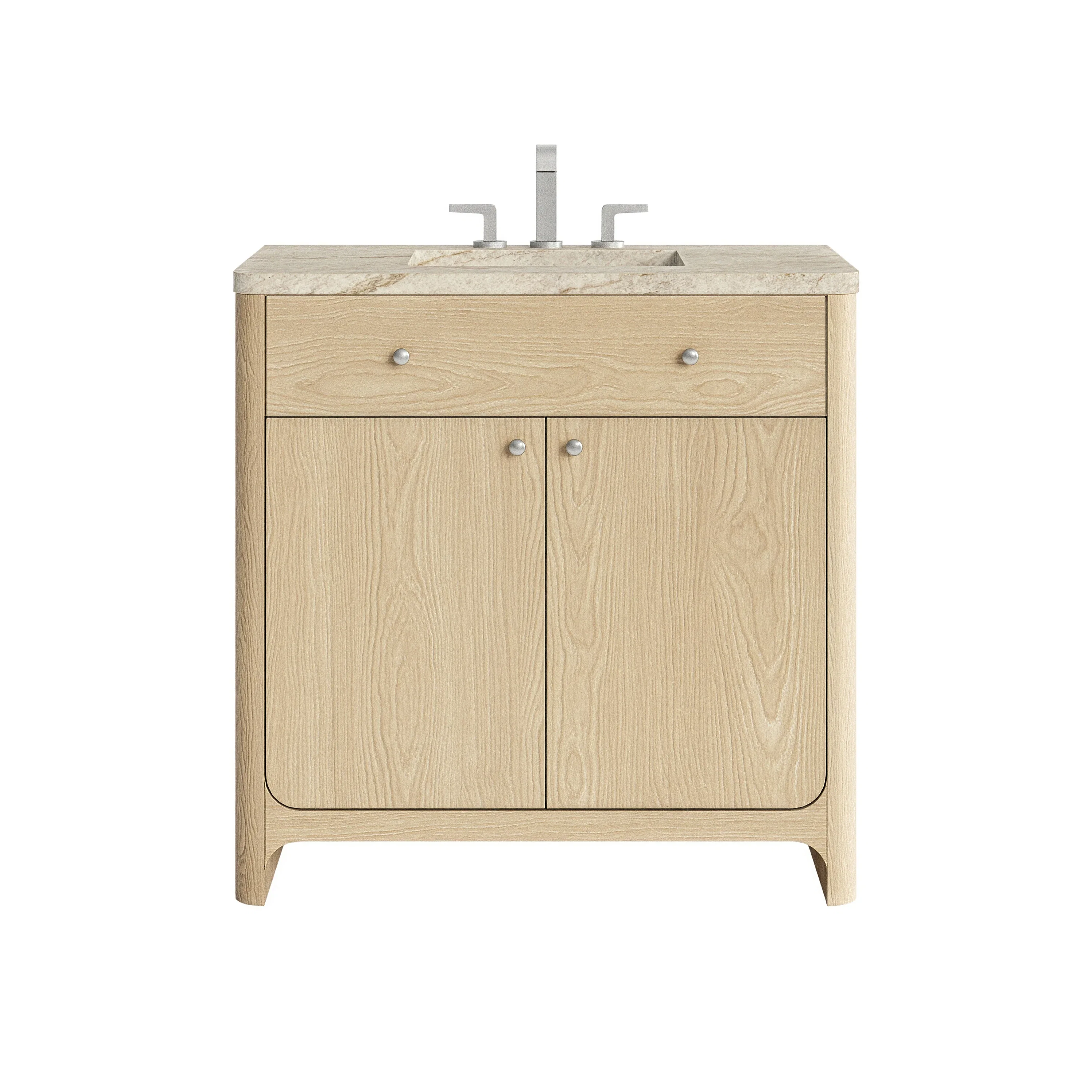 Gracyn 36" Single Vanity, Coastal Driftwood, w/ 3 CM Tajnar Eclos Widespread Top