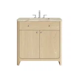 Gracyn 36" Single Vanity, Coastal Driftwood, w/ 3 CM Tajnar Eclos Widespread Top