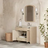 Gracyn 36" Single Vanity, Coastal Driftwood, w/ 3 CM Tajnar Eclos Widespread Top