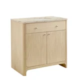 Gracyn 36" Single Vanity, Coastal Driftwood, w/ 3 CM Tajnar Eclos Widespread Top