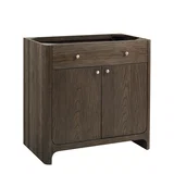 Gracyn 36" Single Vanity, Sable, w/ 3 CM Victorian Silver Quartz Top