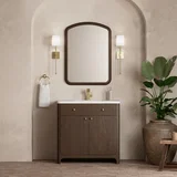 Gracyn 36" Single Vanity, Sable, w/ 3 CM White Zeus Quartz Top