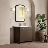 Gracyn 36" Single Vanity, Sable, w/ 3 CM White Zeus Quartz Top