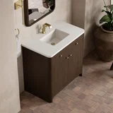Gracyn 36" Single Vanity, Sable, w/ 3 CM White Zeus Quartz Top
