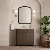 Gracyn 36" Single Vanity, Sable, w/ 3 CM Siberian Silestone Widespread Top