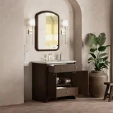 Gracyn 36" Single Vanity, Sable, w/ 3 CM Siberian Silestone Widespread Top