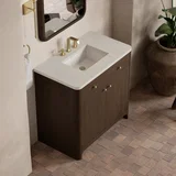 Gracyn 36" Single Vanity, Sable, w/ 3 CM Siberian Silestone Widespread Top