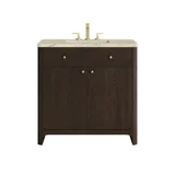 Gracyn 36" Single Vanity, Sable, w/ 3 CM Tajnar Eclos Widespread Top
