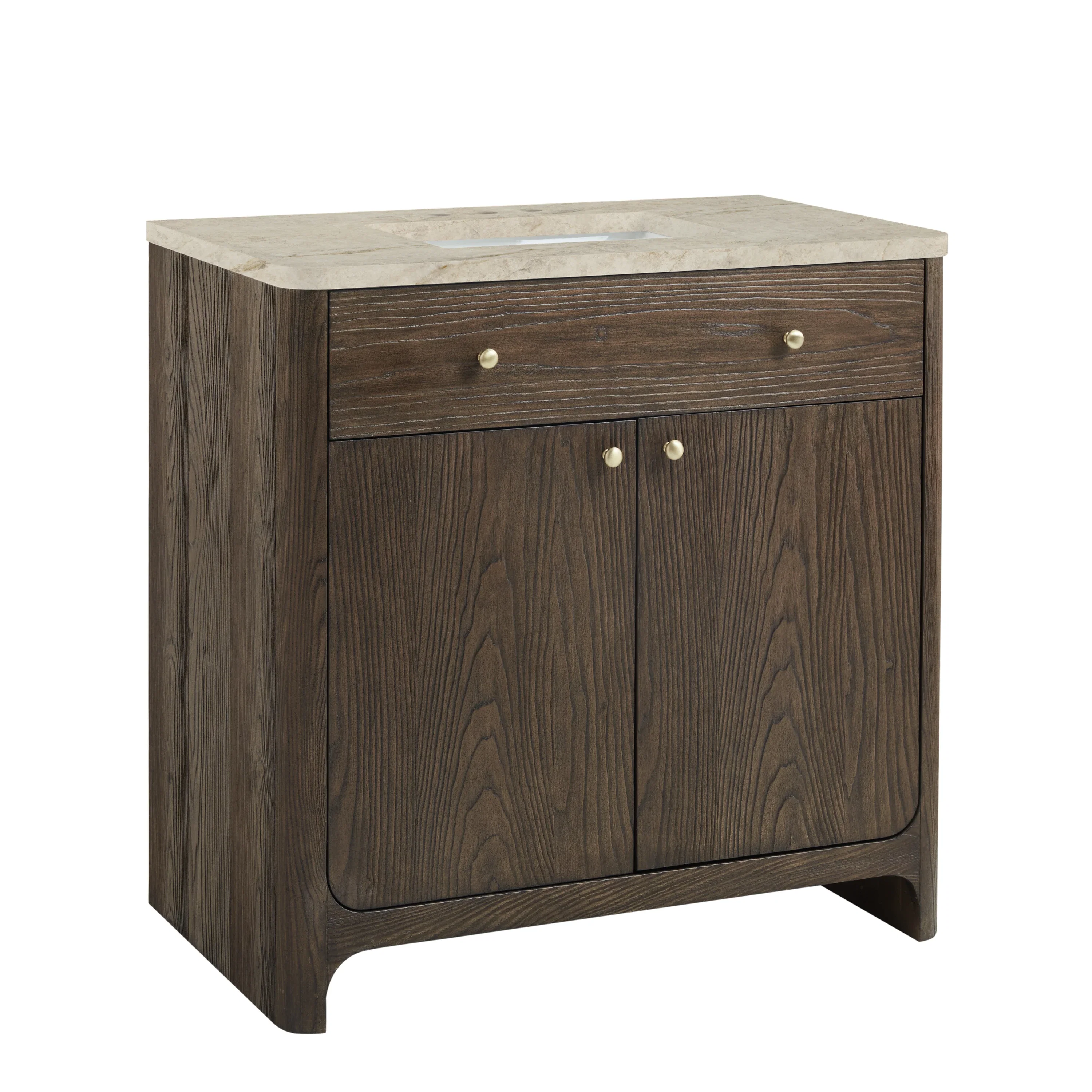 Gracyn 36" Single Vanity, Sable, w/ 3 CM Tajnar Eclos Widespread Top