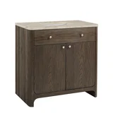 Gracyn 36" Single Vanity, Sable, w/ 3 CM Tajnar Eclos Widespread Top
