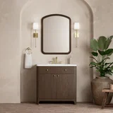 Gracyn 36" Single Vanity, Sable, w/ 3 CM White Zeus Quartz Widespread Top