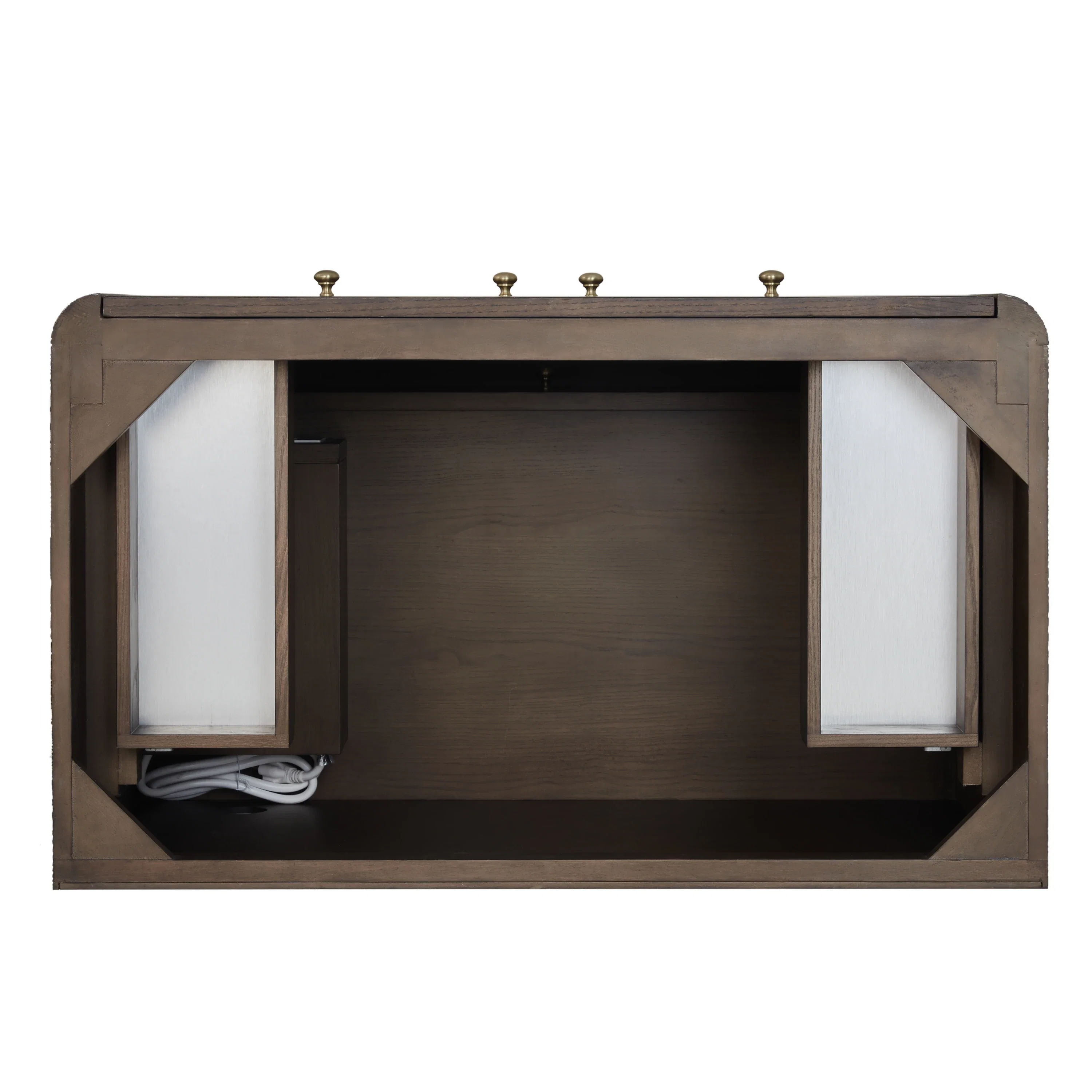 Gracyn 36" Single Vanity, Sable, w/ 3 CM White Zeus Quartz Widespread Top