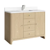 Gracyn 48" Single Vanity, Coastal Driftwood, w/ 3 CM White Zeus Quartz Top