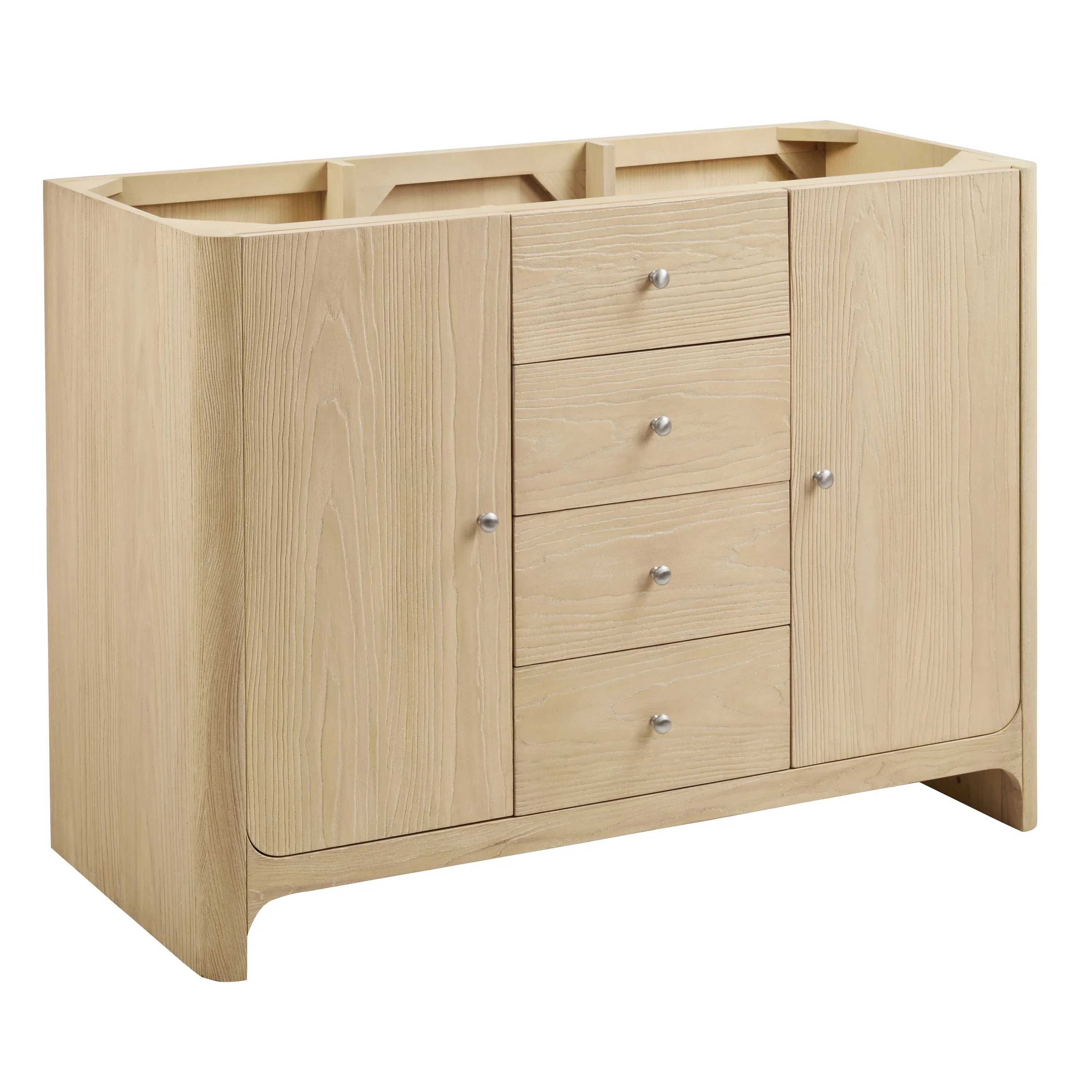 Gracyn 48" Single Vanity, Coastal Driftwood, w/ 3 CM White Zeus Quartz Top