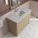 Gracyn 48" Single Vanity, Coastal Driftwood, w/ 3 CM White Zeus Quartz Top