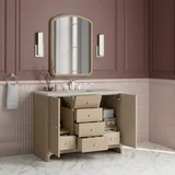 Gracyn 48" Single Vanity, Coastal Driftwood, w/ 3 CM Siberian Silestone Top w/FreePower Wireless Charger