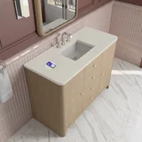 Gracyn 48" Single Vanity, Coastal Driftwood, w/ 3 CM Siberian Silestone Top w/FreePower Wireless Charger