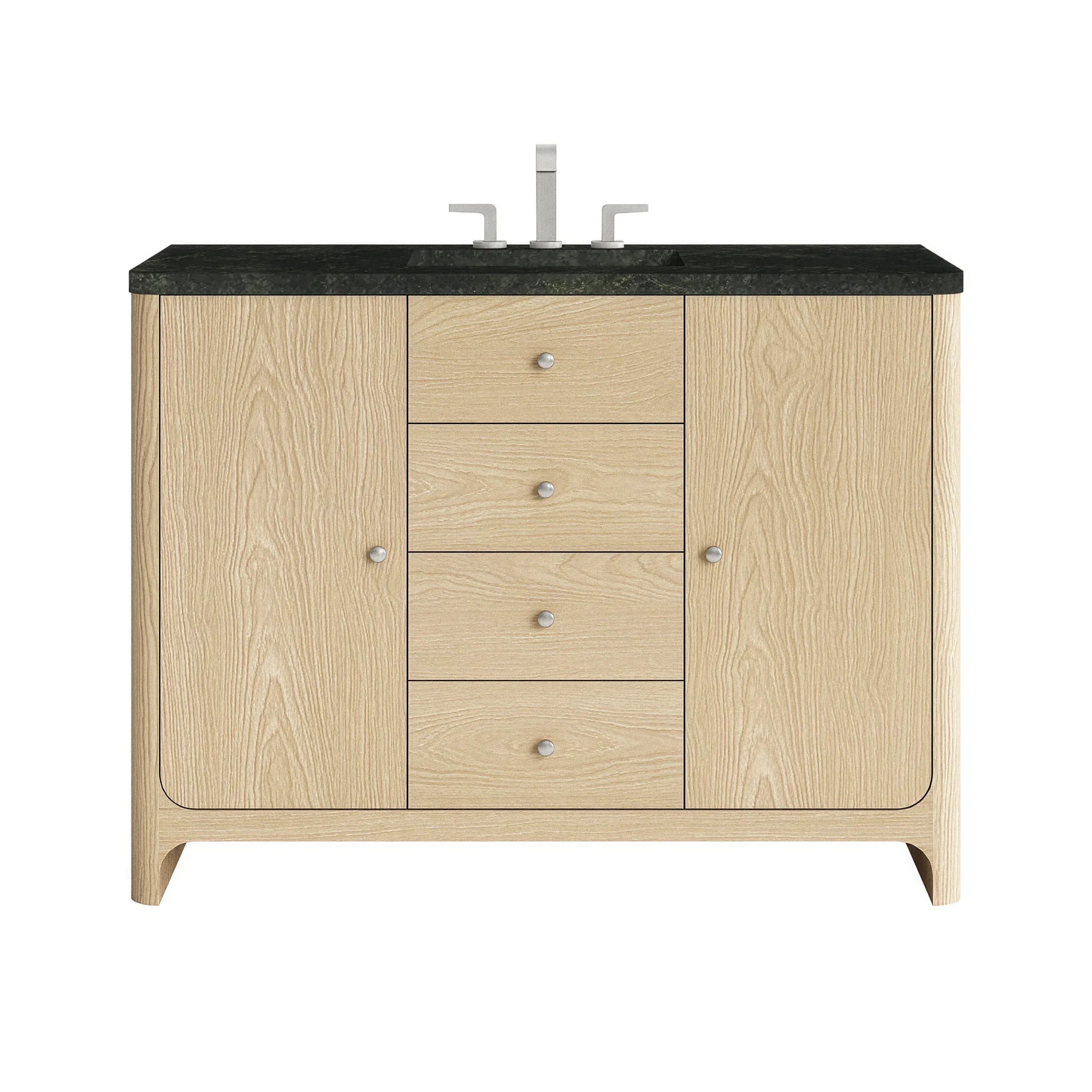 Gracyn 48" Single Vanity, Coastal Driftwood, w/ 3 CM Phantome Eclos Widespread Top