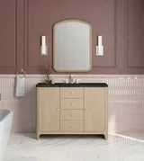 Gracyn 48" Single Vanity, Coastal Driftwood, w/ 3 CM Phantome Eclos Widespread Top