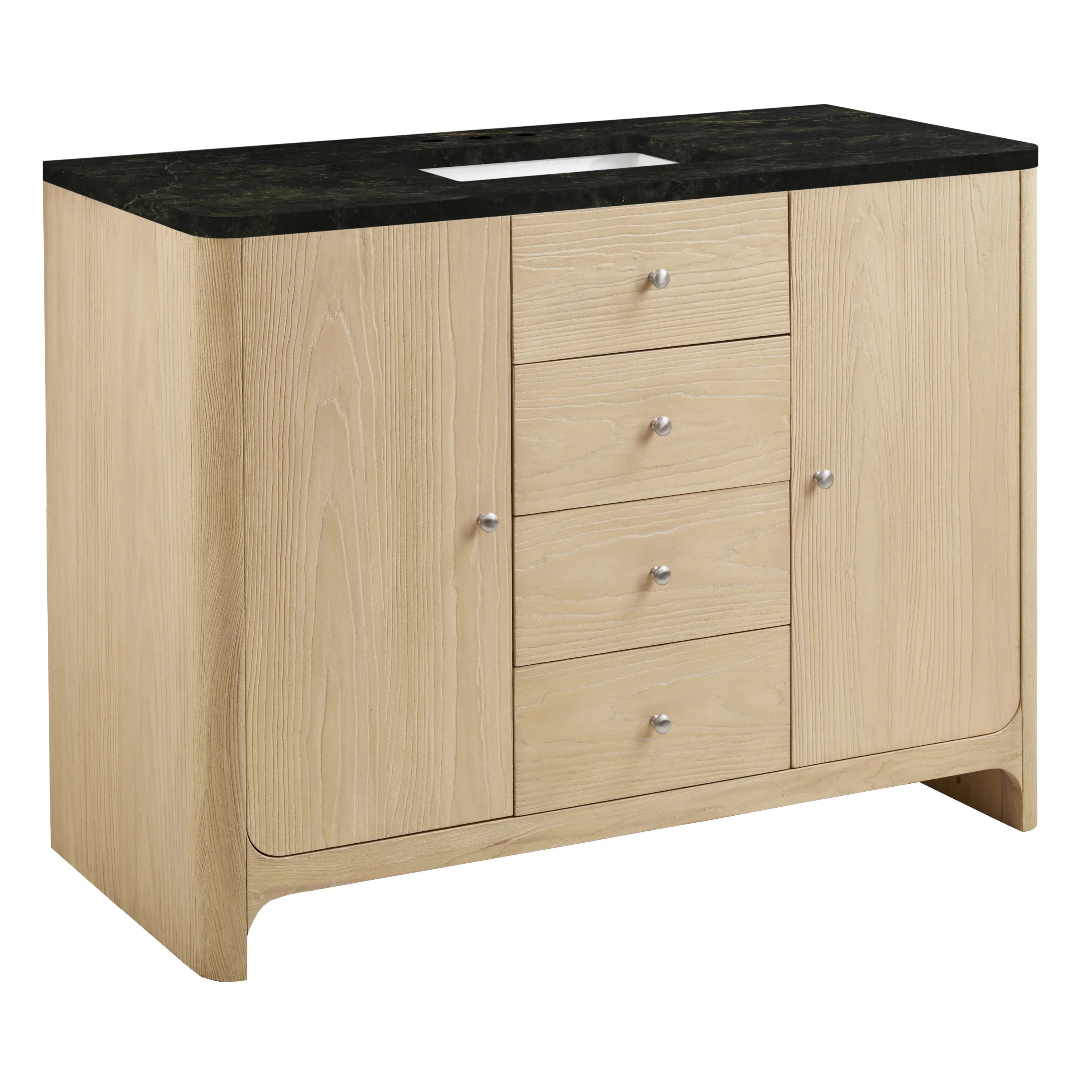 Gracyn 48" Single Vanity, Coastal Driftwood, w/ 3 CM Phantome Eclos Widespread Top