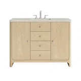 Gracyn 48" Single Vanity, Coastal Driftwood, w/ 3 CM Siberian Silestone Widespread Top