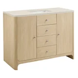 Gracyn 48" Single Vanity, Coastal Driftwood, w/ 3 CM Siberian Silestone Widespread Top