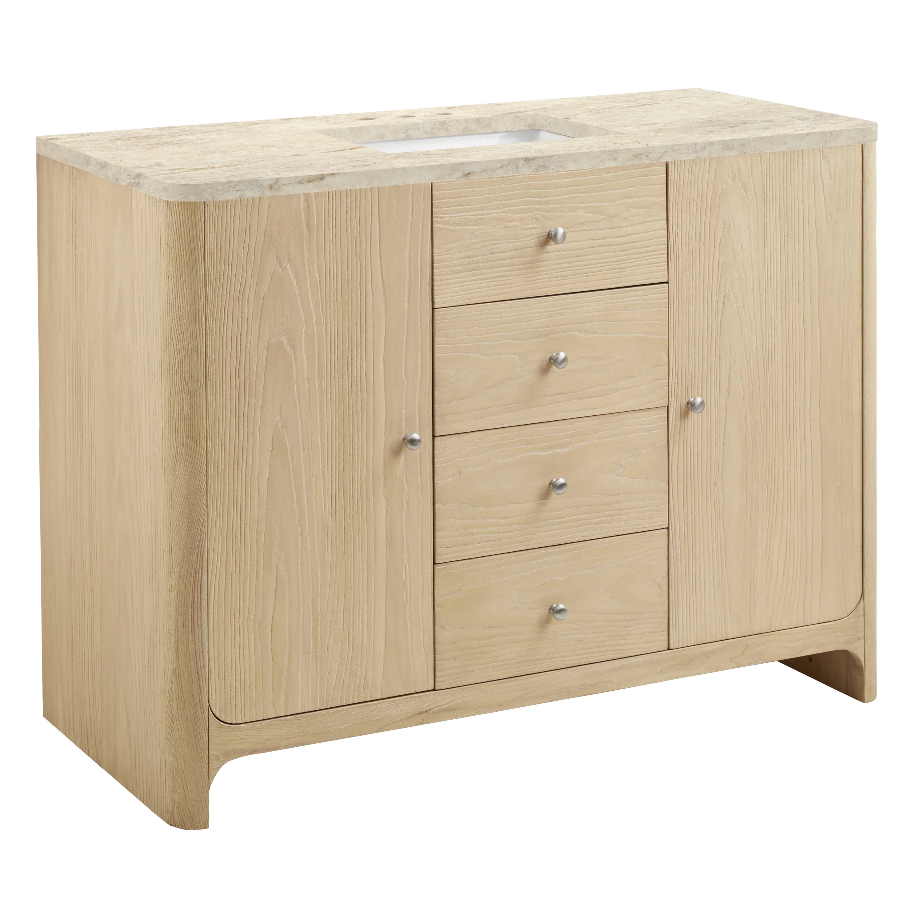 Gracyn 48" Single Vanity, Coastal Driftwood, w/ 3 CM Tajnar Eclos Widespread Top