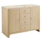 Gracyn 48" Single Vanity, Coastal Driftwood, w/ 3 CM Tajnar Eclos Widespread Top