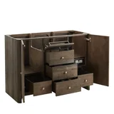 Gracyn 48" Single Vanity, Sable, w/ 3 CM Victorian Silver Quartz Top