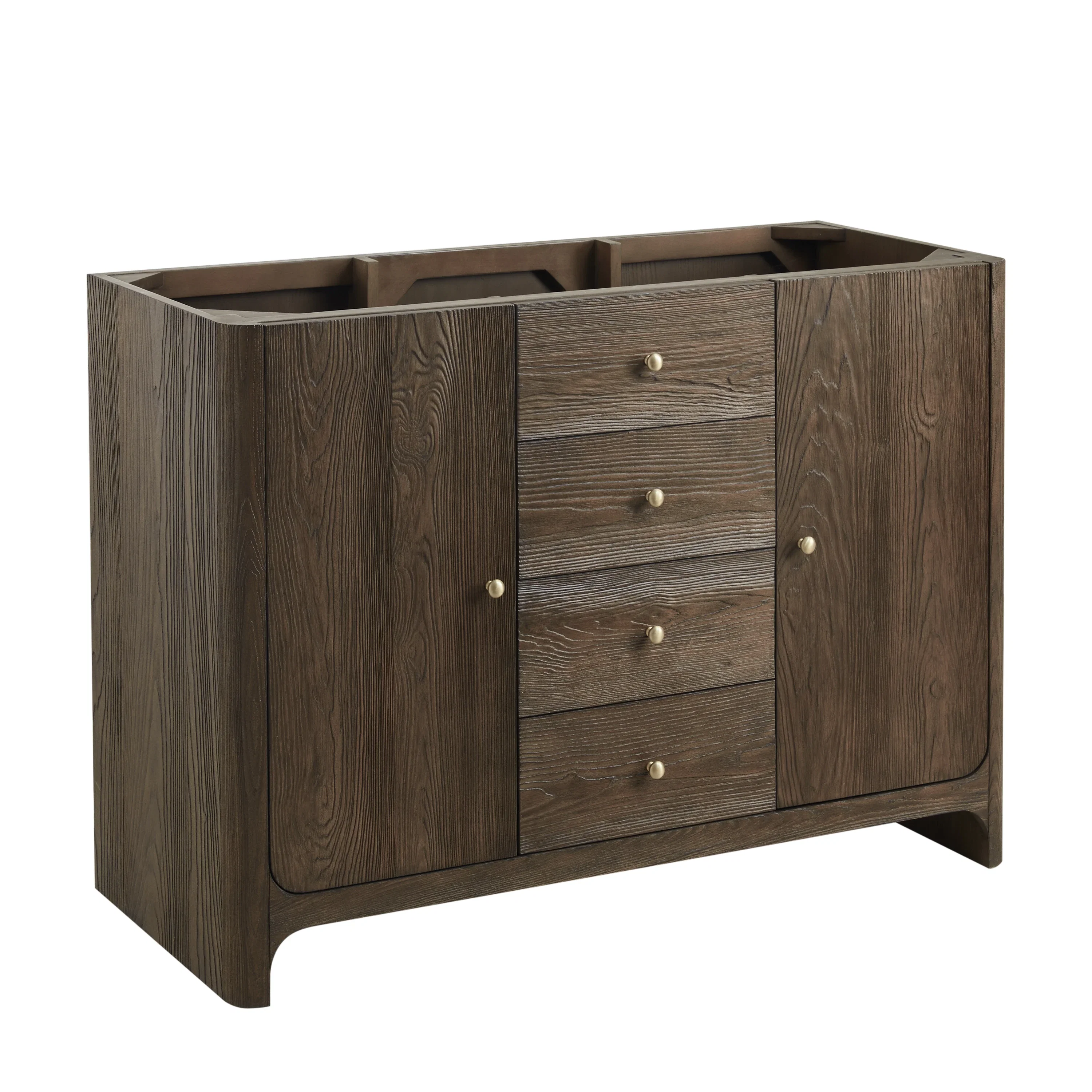 Gracyn 48" Single Vanity, Sable, w/ 3 CM White Zeus Quartz Top