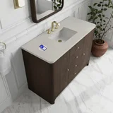Gracyn 48" Single Vanity, Sable, w/ 3 CM Siberian Silestone Top w/FreePower Wireless Charger