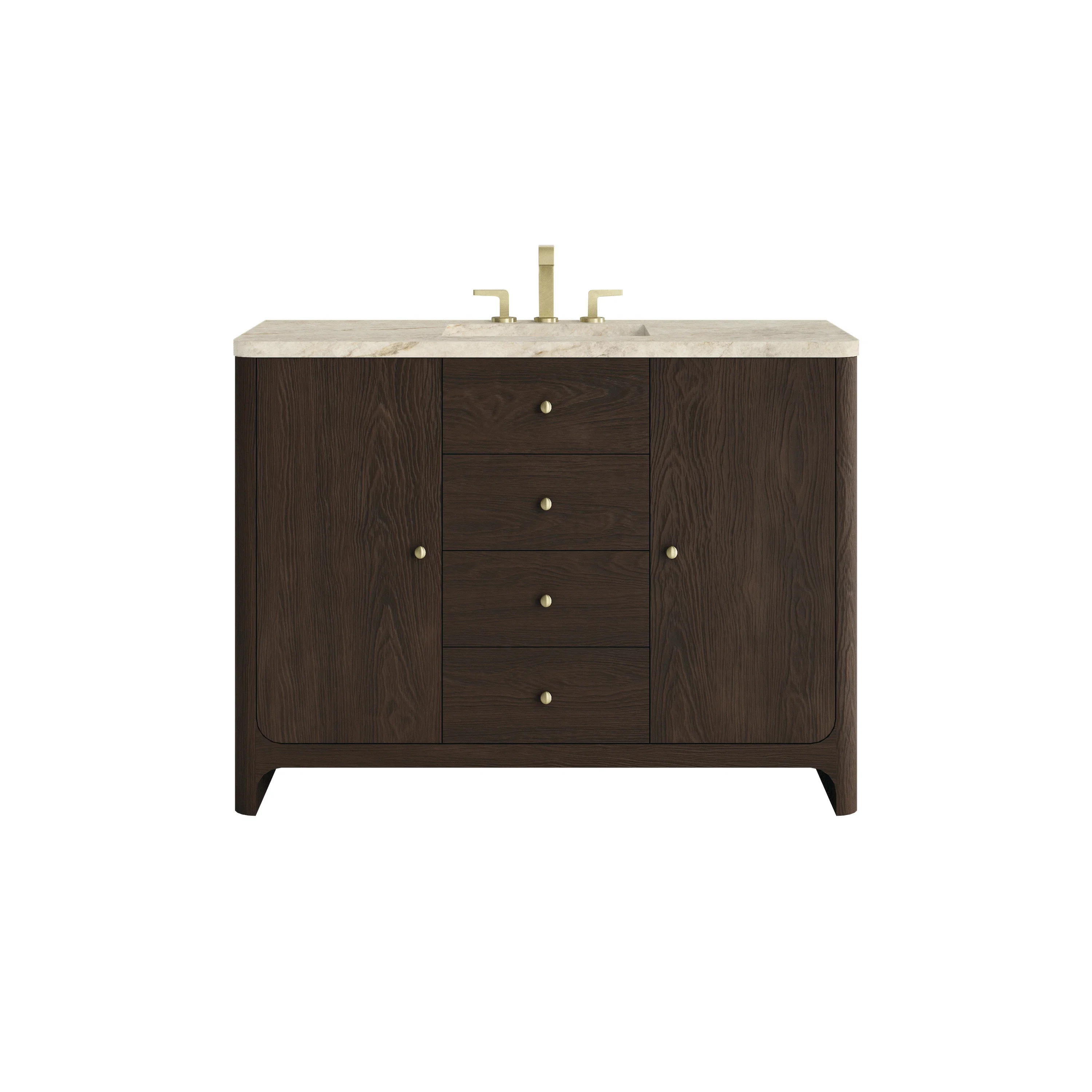 Gracyn 48" Single Vanity, Sable, w/ 3 CM Tajnar Eclos Top w/FreePower Wireless Charger