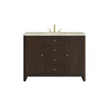 Gracyn 48" Single Vanity, Sable, w/ 3 CM Tajnar Eclos Top w/FreePower Wireless Charger