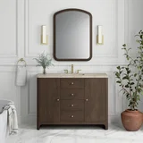 Gracyn 48" Single Vanity, Sable, w/ 3 CM Tajnar Eclos Top w/FreePower Wireless Charger