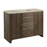 Gracyn 48" Single Vanity, Sable, w/ 3 CM Tajnar Eclos Top w/FreePower Wireless Charger