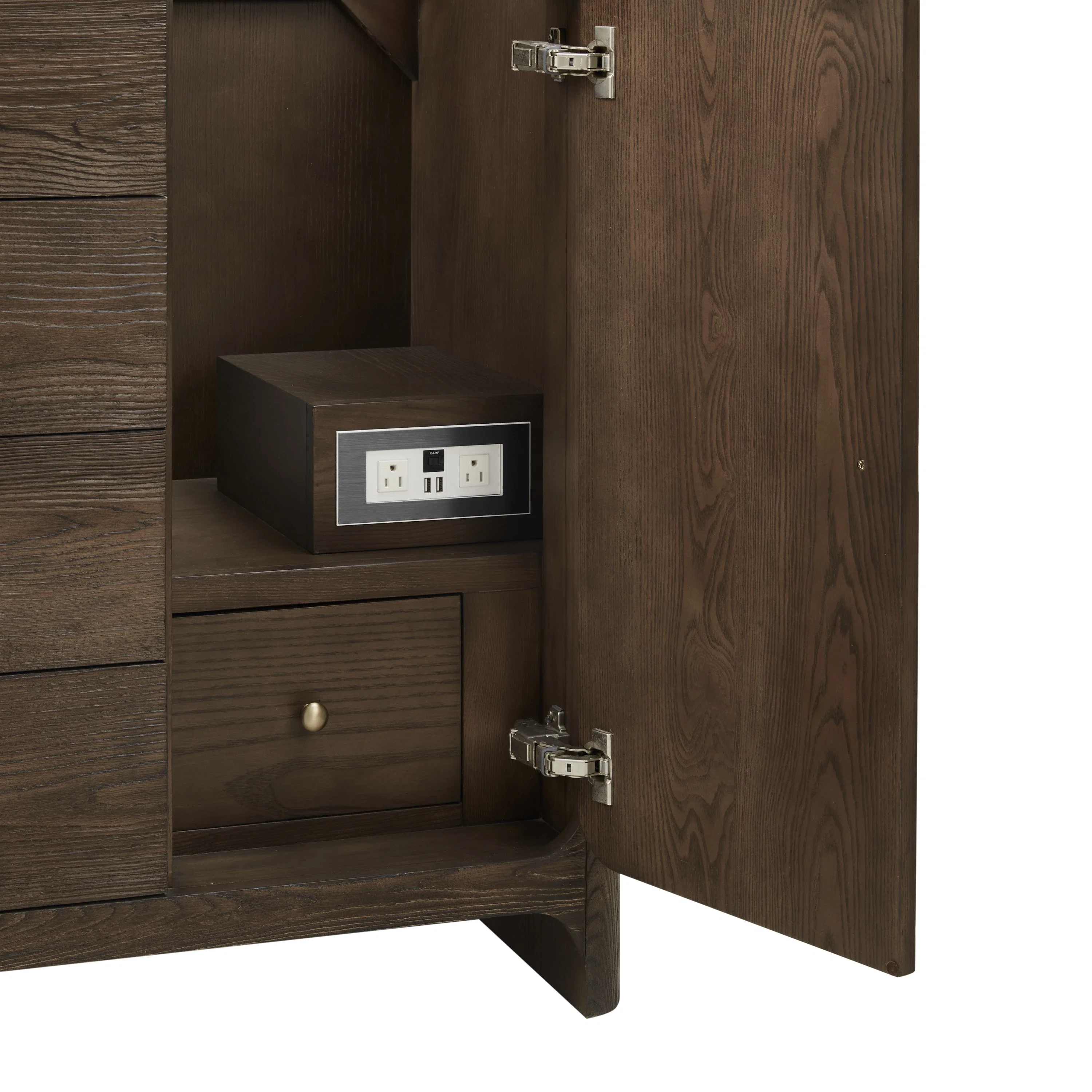 Gracyn 48" Single Vanity, Sable, w/ 3 CM Siberian Silestone Widespread Top