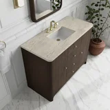 Gracyn 48" Single Vanity, Sable, w/ 3 CM Tajnar Eclos Widespread Top