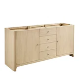 Gracyn 72" Double Vanity, Coastal Driftwood, w/ 3 CM White Zeus Quartz Top