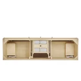 Gracyn 72" Double Vanity, Coastal Driftwood, w/ 3 CM White Zeus Quartz Top