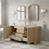Gracyn 72" Double Vanity, Coastal Driftwood, w/ 3 CM Tajnar Eclos Top w/FreePower Wireless Charger