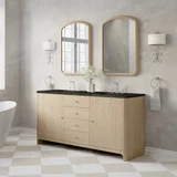 Gracyn 72" Double Vanity, Coastal Driftwood, w/ 3 CM Phantome Eclos Widespread Top