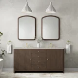 Gracyn 72" Double Vanity, Sable, w/ 3 CM Siberian Silestone Top w/FreePower Wireless Charger