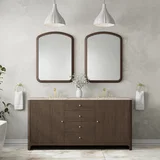 Gracyn 72" Double Vanity, Sable, w/ 3 CM Tajnar Eclos Top w/FreePower Wireless Charger
