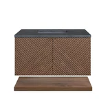 Marcello 36" Single Vanity, Chestnut w/ 3 CM Charcoal Soapstone Top