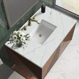 Marcello 36" Single Vanity, Chestnut w/ 3 CM Ethereal Noctis Top