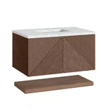 Marcello 36" Single Vanity, Chestnut w/ 3 CM Ethereal Noctis Top