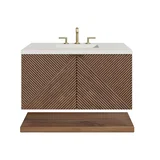 Marcello 36" Single Vanity, Chestnut w/ 3 CM Lime Delight Top