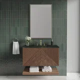 Marcello 36" Single Vanity, Chestnut, w/ 3 CM Phantome Eclos Top