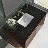 Marcello 36" Single Vanity, Chestnut, w/ 3 CM Phantome Eclos Top